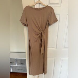 Coffee colored women’s work dress from Cider